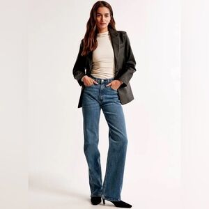 Abercrombie Vegan Leather Blazer